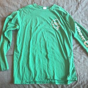 Coors Light Green Long Sleeve Tee with Shamrock Chest Graphic